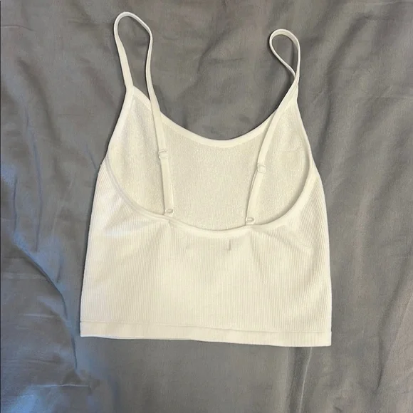 White Ribbed Women's Top - Picture 3 of 4